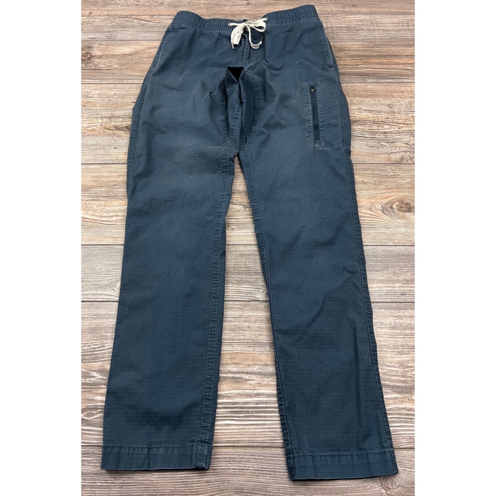 VUORI Men's S Ripstop Pants Blue Cotton/Elastane Stretch Trousers Style V412